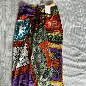 Zara Colorful Patchwork Midi Skirt